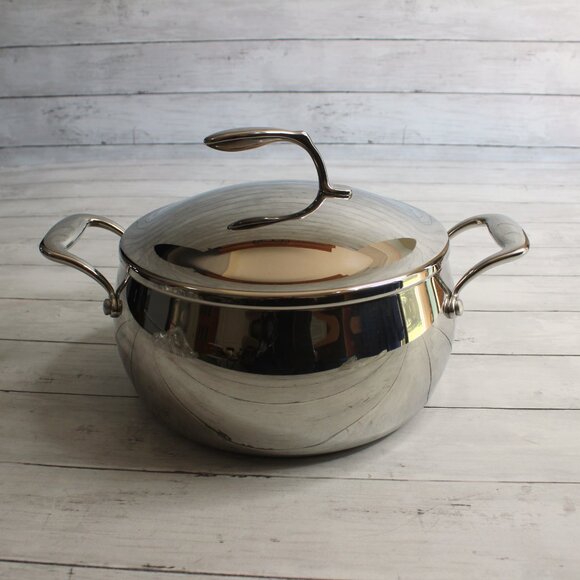 NEW Tupperware Chef Series Dutch Oven Stock Pot Stainless Steel 6 Qt with Cover - Picture 2 of 8